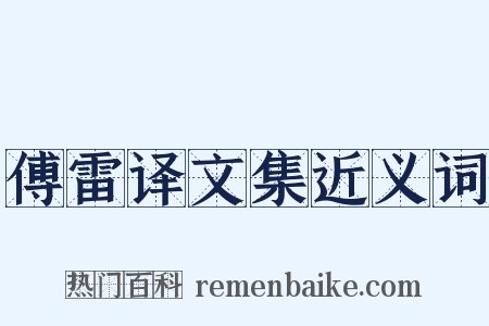 傅雷译文集近义词是什么意思的图片